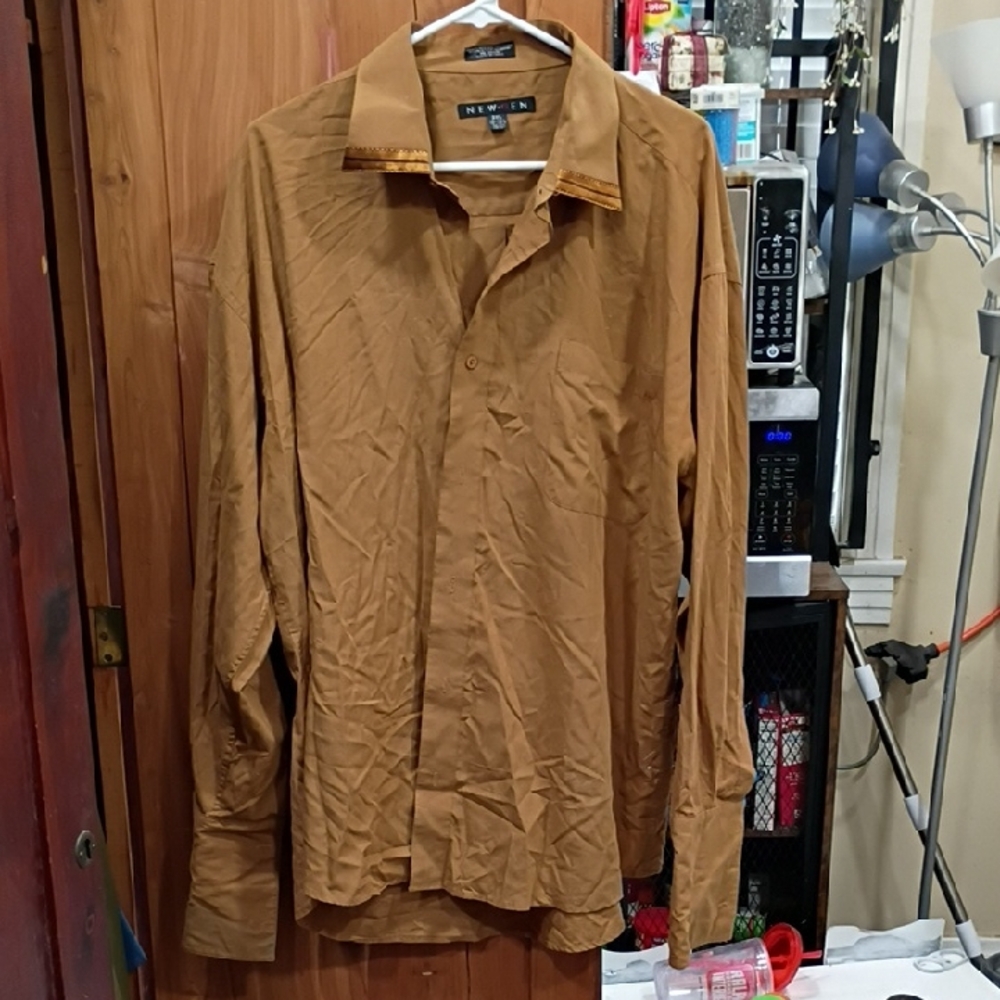 Men's Brown Dress Shirt